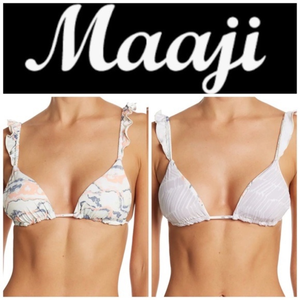 Maaji 🌸 Reversible Light Blue/Purple Bikini Set 👙✨🏝🔥🌺 - Picture 3 of 9